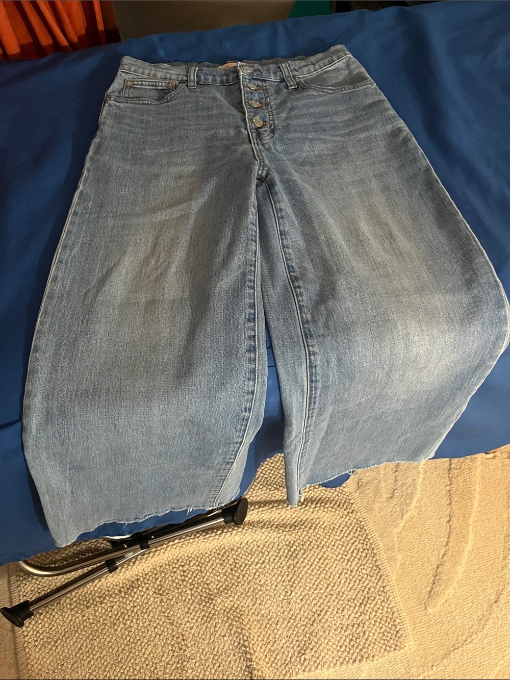 Madewell Wide Leg Crop Button-Fly Jeans 28
